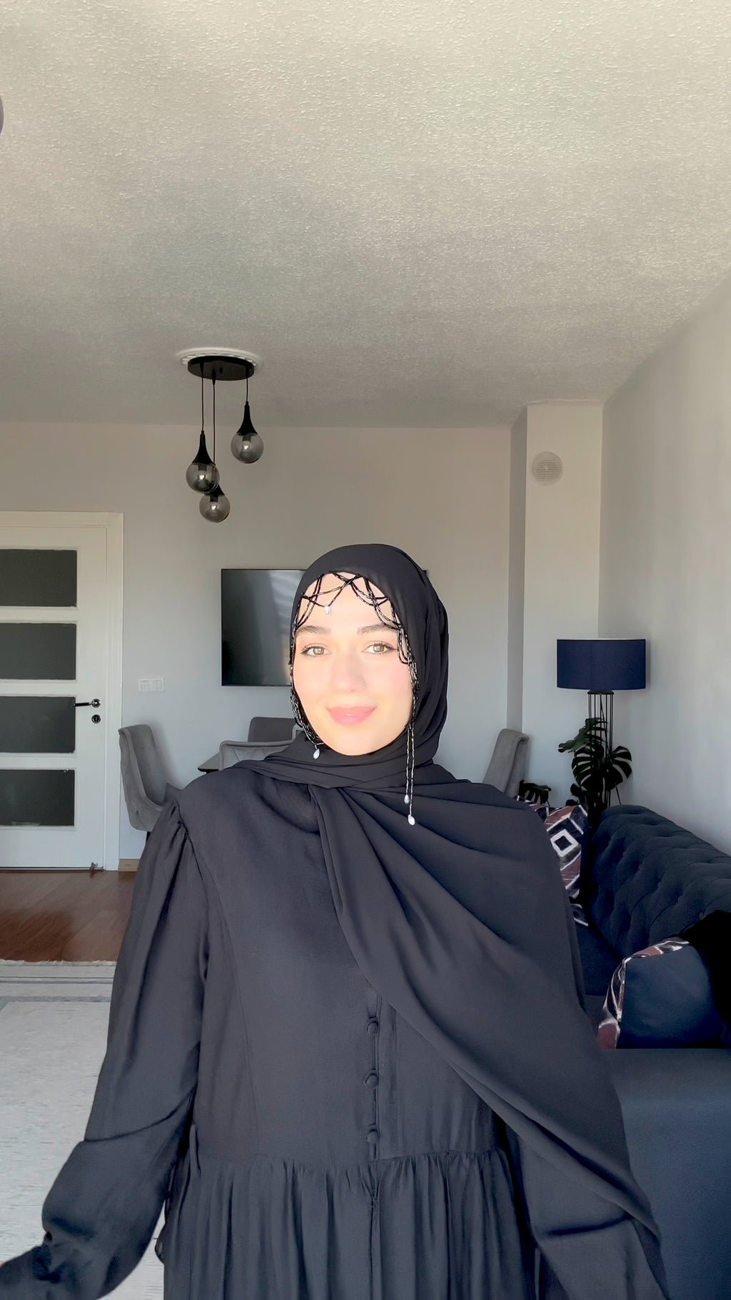 H021 Siyah şifon video kare 2