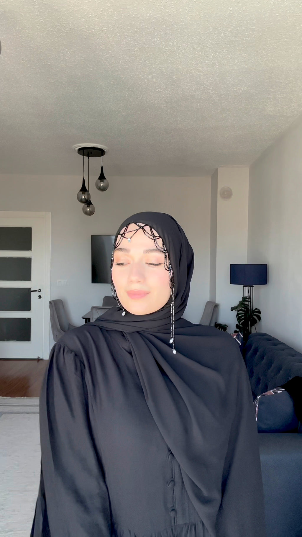 H021 Siyah şifon video kare 3