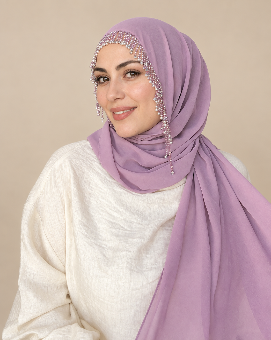 H023 lila şifon görünüm 1