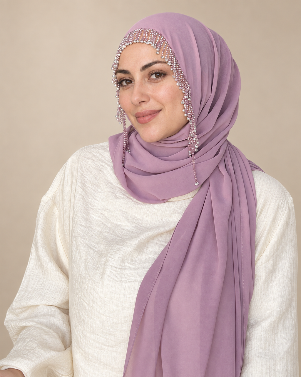 H023 lila şifon görünüm 2