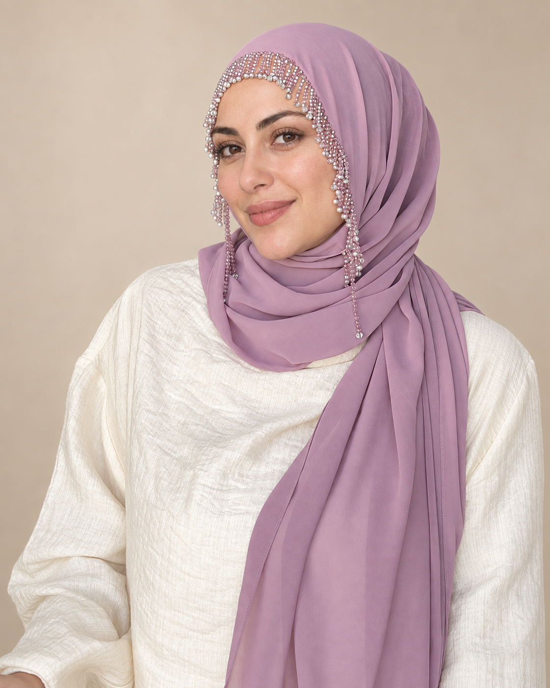 H023 lila şifon görünüm 2
