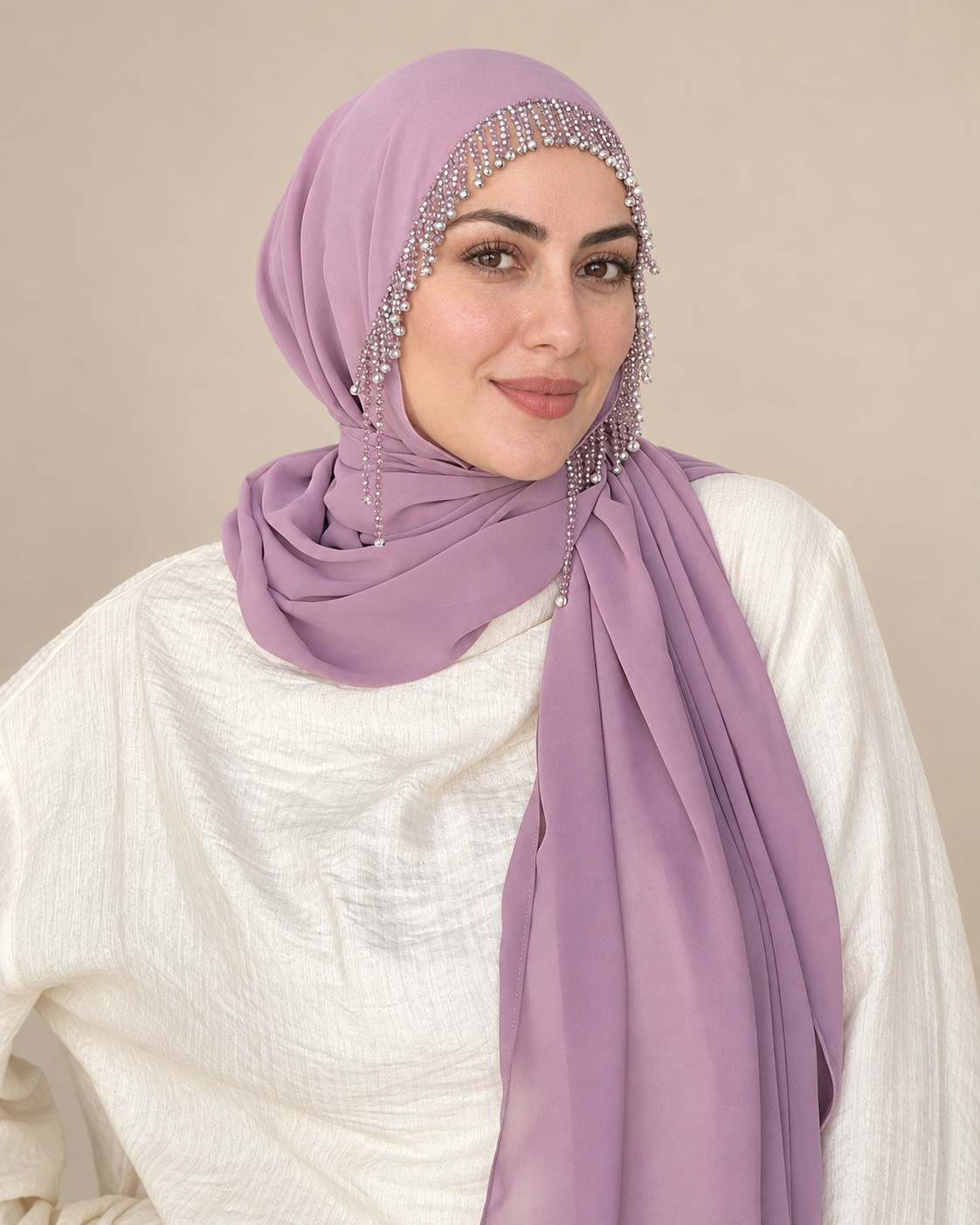 H023 lila şifon görünüm 3