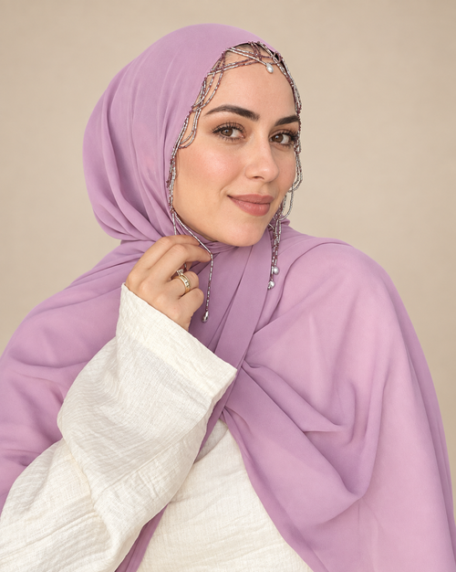 H021 Lila şifon görünüm 1