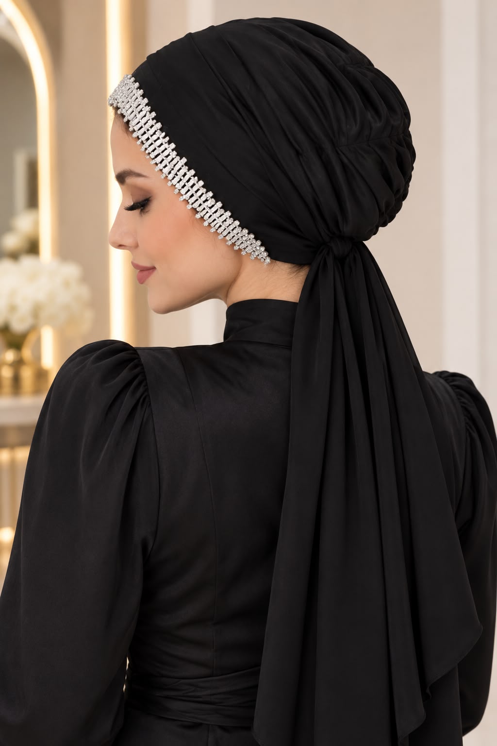 Arkası Şallı Bone Eşarp Dubai – HÜLAYŞA ürün görseli 2
